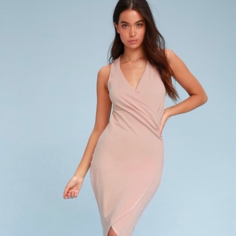Lulu’s All The Right Moves Faux Wrap Dress